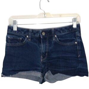 Gap 1969 Slim Cut-Offs Denim Shorts Womens Size 25R Medium Wash Casual Summer Lo